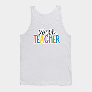 Rainbow Math Teacher Tank Top